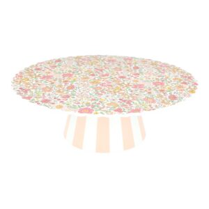 Floral Scalloped Melamine Cake Stand